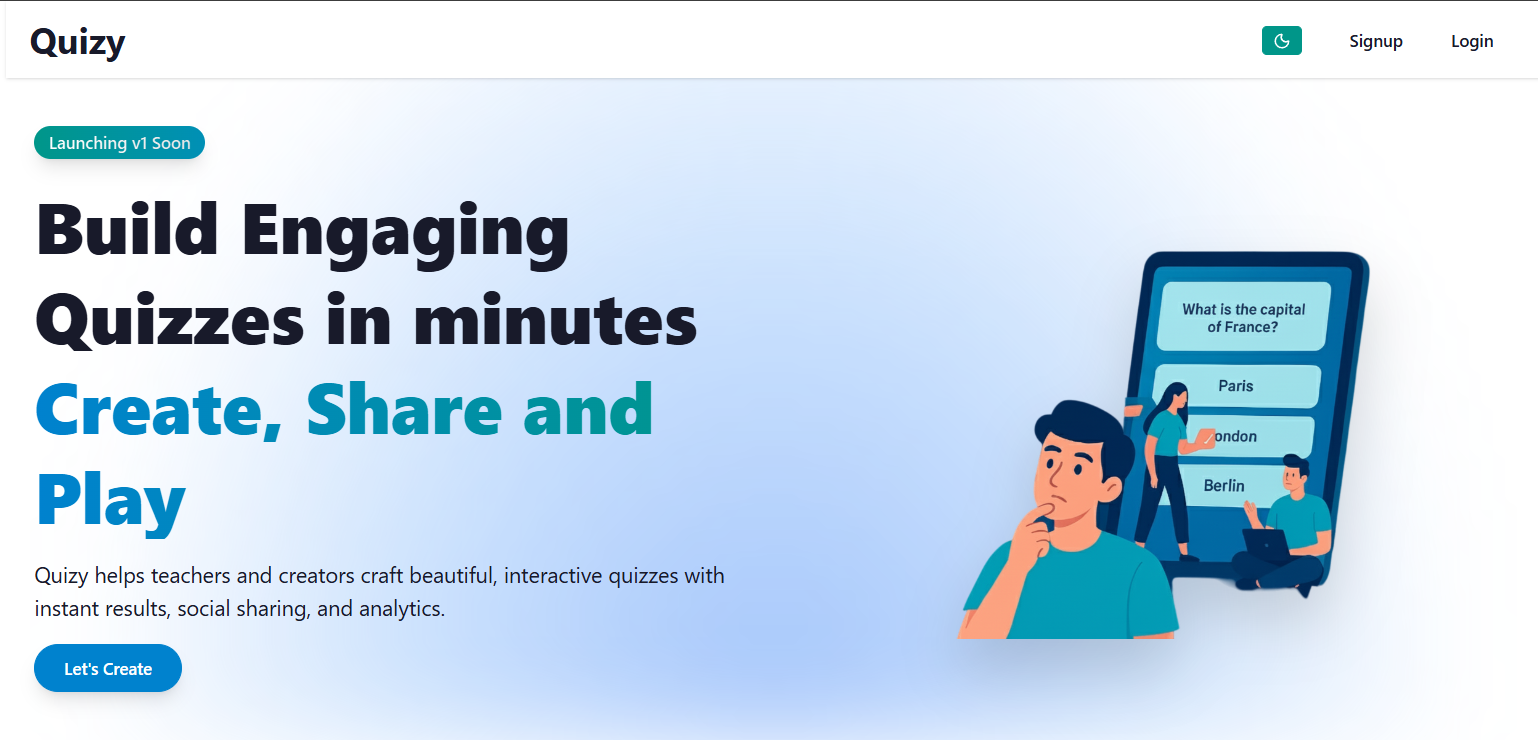 Quizy AI learning tool preview